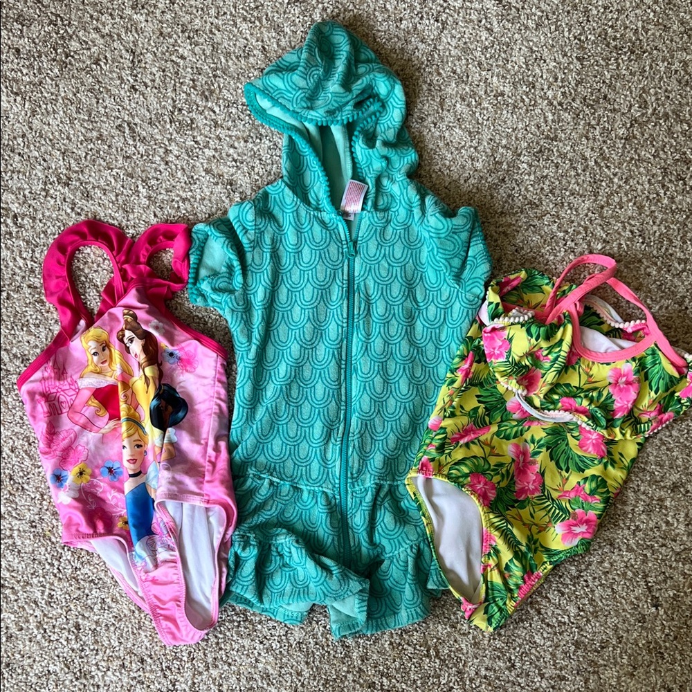 Disney Princess Pink and Blue Swimsuit